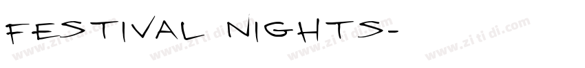 FESTIVAL NIGHTS字体转换